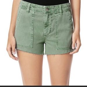 Joes jeans olive cut off shorts